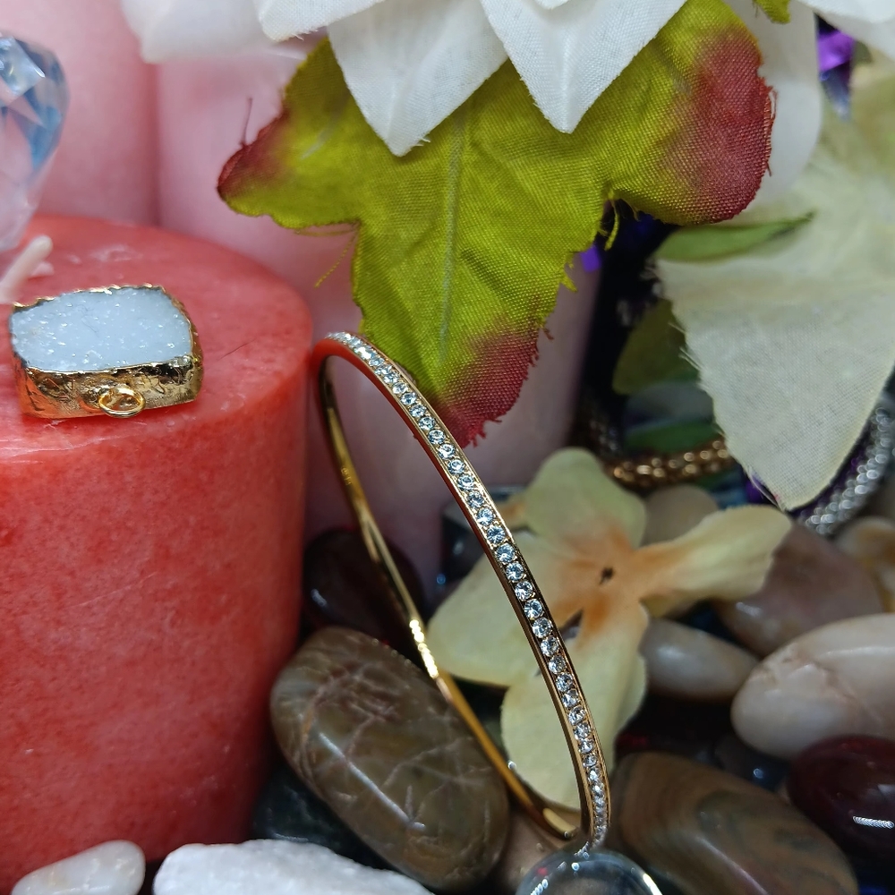 MYJS Eternity Bangle With Clear Austrian Crystal's